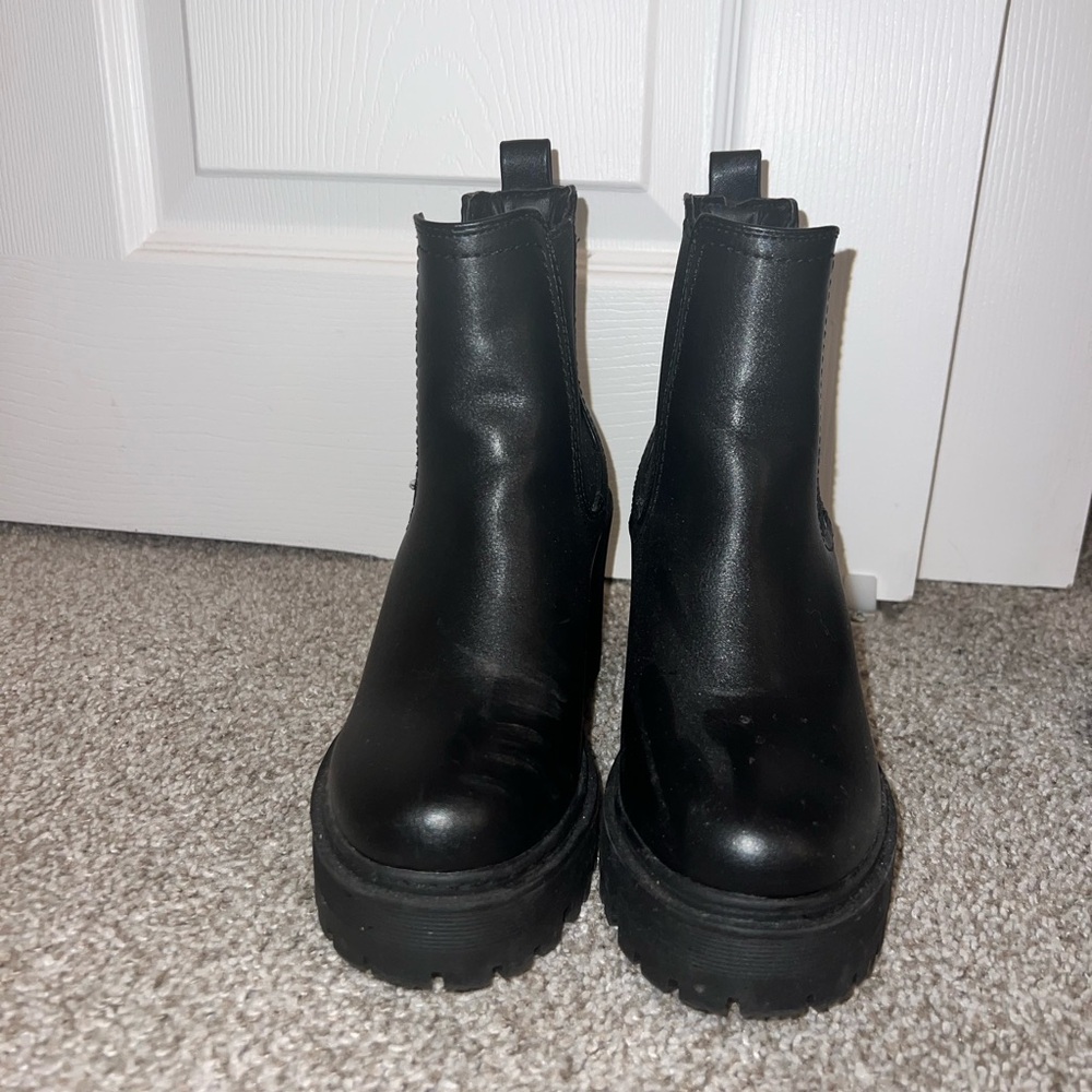 Black Chunky Ankle Boots